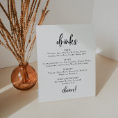 スクリプ素朴ト結婚のドリンクメニュー記号 台座サイン