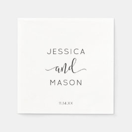 スクリプ素朴ト結婚のナプキンカクテルナプキン スタンダードカクテルナプキン