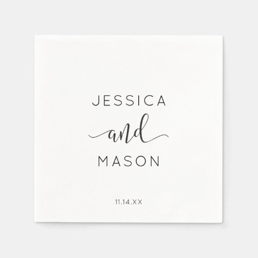 スクリプ素朴ト結婚のナプキンカクテルナプキン スタンダードカクテルナプキン (正面)