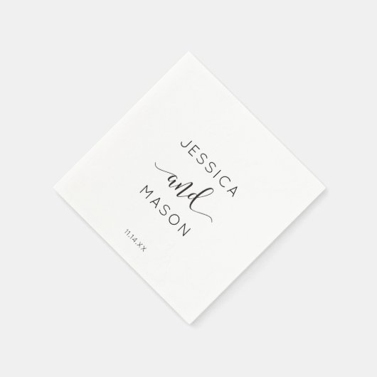 スクリプ素朴ト結婚のナプキンカクテルナプキン スタンダードカクテルナプキン (角)