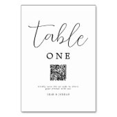スクリプ素朴ト結婚のQRコード テーブルナンバー (正面)
