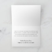 スクリプ素朴ト黒Chalkboard結婚の写真 サンキューカード (内部)