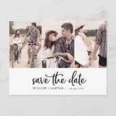 スクリプ素朴ト3 Photo日付の保存 インビテーションポストカード (正面)