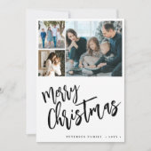 スクリプ素朴ト6写真コラージュMerry Christmas シーズンカード (正面)