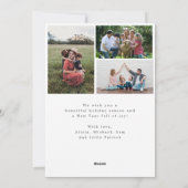 スクリプ素朴ト6写真コラージュMerry Christmas シーズンカード (裏面)