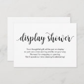 スクリプ素朴ト、黒、シャワー表示 エンクロージャーカード (正面/裏面)