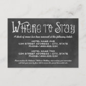 スクリプ素朴トChalkboardのホ結婚テルブラック エンクロージャーカード (正面)