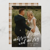 スクリプ結婚したトとメリーの写真の結婚クリスマス シーズンカード (正面/裏面)