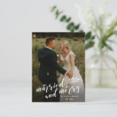 スクリプ結婚したトとメリーの写真の結婚クリスマス シーズンポストカード (スタンド正面)