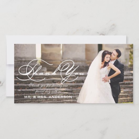 スクリプ結婚トの感謝 サンキューカード (正面)