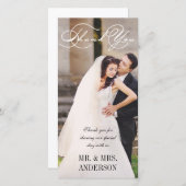 スクリプ結婚トの感謝 サンキューカード (正面/裏面)