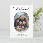 スクリプ賛美トの宗教モダン的なクリスマス写真 シーズンカード (スタンド正面)