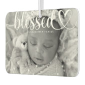 スクリプ賛美トタイポグラフィカスタムファミリの写真 カーエアーフレッシュナー (左)