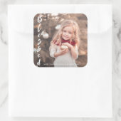 スクリプ賛美トフォトクリスマスステッカー スクエアシール (バッグ)