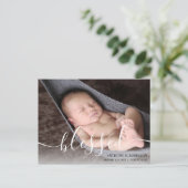 スクリプ賛美トベビー写真の誕生発表 ポストカード (スタンド正面)