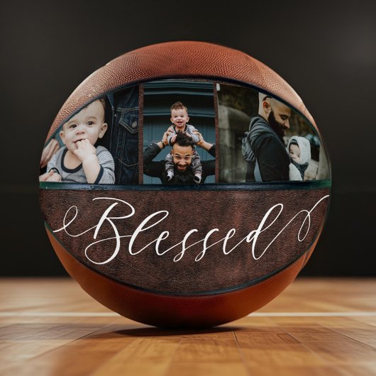 スクリプ賛美ト革の父親の日フォトコラージュ バスケットボール