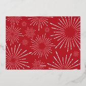 スクリプ赤と白トmerry christmas non photo Foi 箔シーズンカード (裏面)