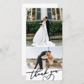 スクリプ魅力的トありがとう2結婚の写真 サンキューカード (正面/裏面)