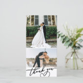 スクリプ魅力的トありがとう2結婚の写真 サンキューカード (スタンド正面)