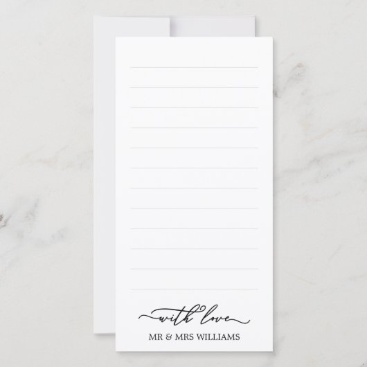 スクリプ魅力的トありがとう2結婚の写真 サンキューカード (裏面)