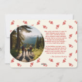 スクリプ魅力的トクリスマスホリデー2枚のフォトカード シーズンカード (裏面)