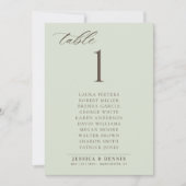 スクリミニマルエレガントッ結婚プのテーブル席カード 招待状 (正面)