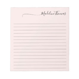 スクリモダンエレガントプガーリーピンク名 ノートパッド