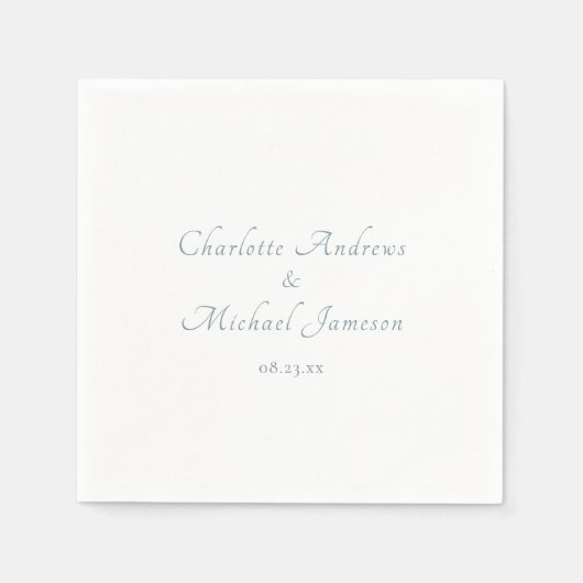 スクリモダンエレガントプトのカップリ結婚ー名 スタンダードカクテルナプキン (正面)
