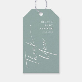 スクリモダンエレガントプト赤ちゃんシャワーありがとう ギフトタグ