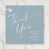 スクリモダンエレガントプト赤ちゃんシャワーありがとう フェイバータグ (正面)