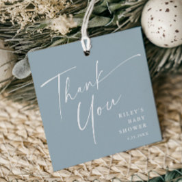 スクリモダンエレガントプト赤ちゃんシャワーありがとう フェイバータグ