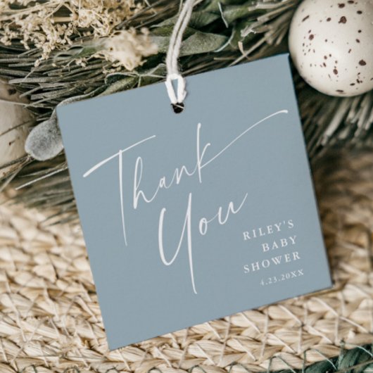 スクリモダンエレガントプト赤ちゃんシャワーありがとう フェイバータグ