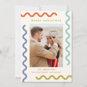 スクリモダングルユニークホリデーフォトカード シーズンカード (正面)