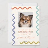 スクリモダングルユニークホリデーフォトカード シーズンカード (裏面)