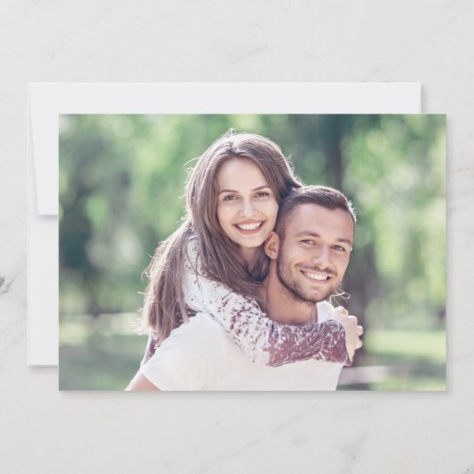 スクリモダンシンプルッエレガントプのカップルのシャワー 招待状 (裏面)