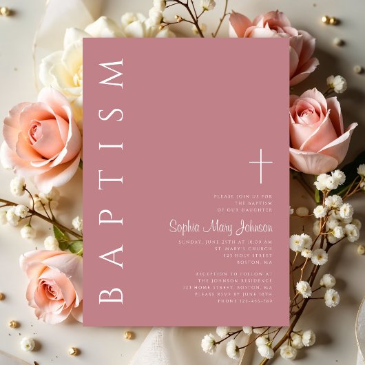 スクリモダンッエレガントクガールズバプテスマ 招待状