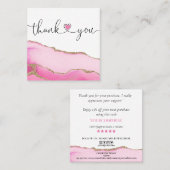 スクリモダンックハート感謝していを注文に合わせる スクエア名刺 (正面/裏面)