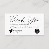 スクリモダンッシンプルプブラシの白い感謝してい順に 名刺 (正面)