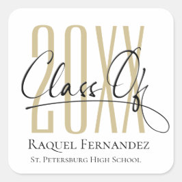 スクリモダンプトのコラージュ卒業パーティー スクエアシール