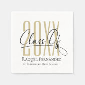 スクリモダンプトのコラージュ卒業パーティー スタンダードカクテルナプキン (正面)