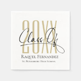 スクリモダンプトのコラージュ卒業パーティー スタンダードカクテルナプキン