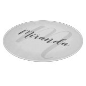 スクリモダンプトのモパーソナライズされたノグラムと名前 カッティングボード (角)