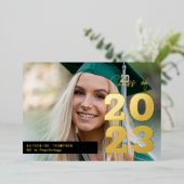 スクリモダンプトの卒業写真のお知らせ 箔招待状 (立ち正面)