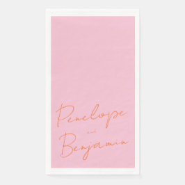 スクリモダンプトの手書き入力ピンクとオレンジ結婚色