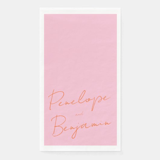 スクリモダンプトの手書き入力ピンクとオレンジ結婚色 (正面)