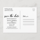 スクリモダンプトを使って日付婚約の写真を保存 ポストカード (裏面)