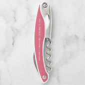 スクリモダンプトカスタムピンクのゲスト名結婚の ソムリエナイフ (裏面)