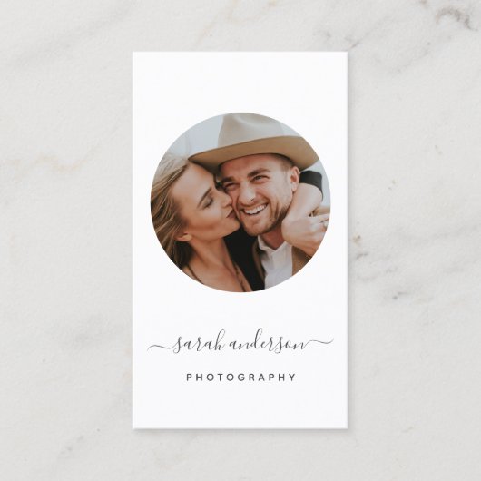 スクリモダンプトタイポグラフィ撮影者の円 名刺 (正面)