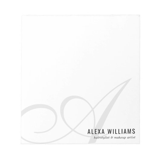 スクリモダンプトタイポグラフィMonogram Business ノートパッド (正面)