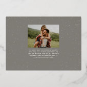 スクリモダンプトトレンディー1枚の写真にデータフォイルを保存 箔招待状 (裏面)